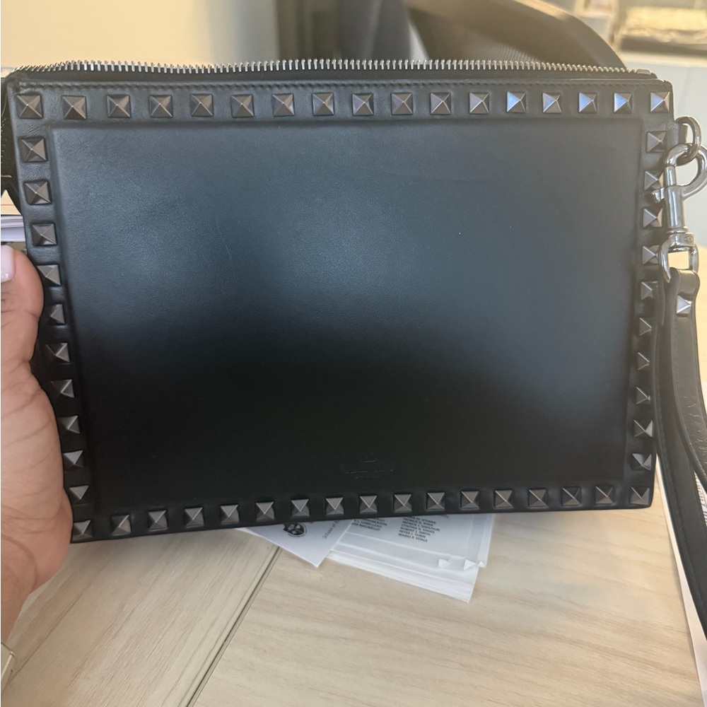 Valentino Black Wristlet with Black Studs - Picture 9 of 12
